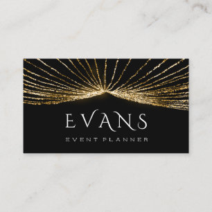 Event Hochzeitsplaner Schwarze goldene Lichter hel Terminkarte