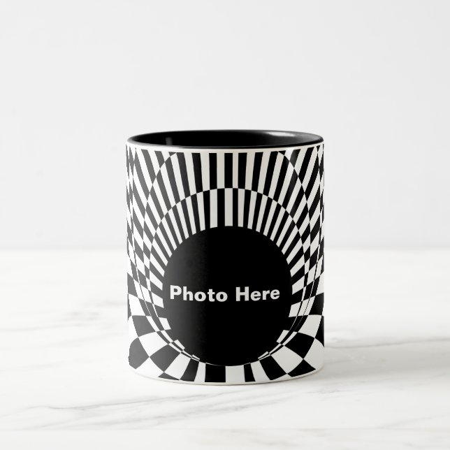 Event Horizon 3d Black hole Zweifarbige Tasse (Mittel)