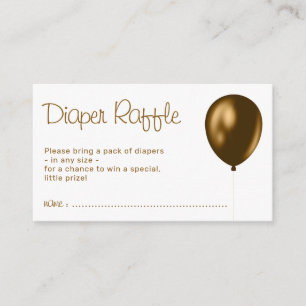 Event Metallic Bronze Ballon Windel Raffles Begleitkarte