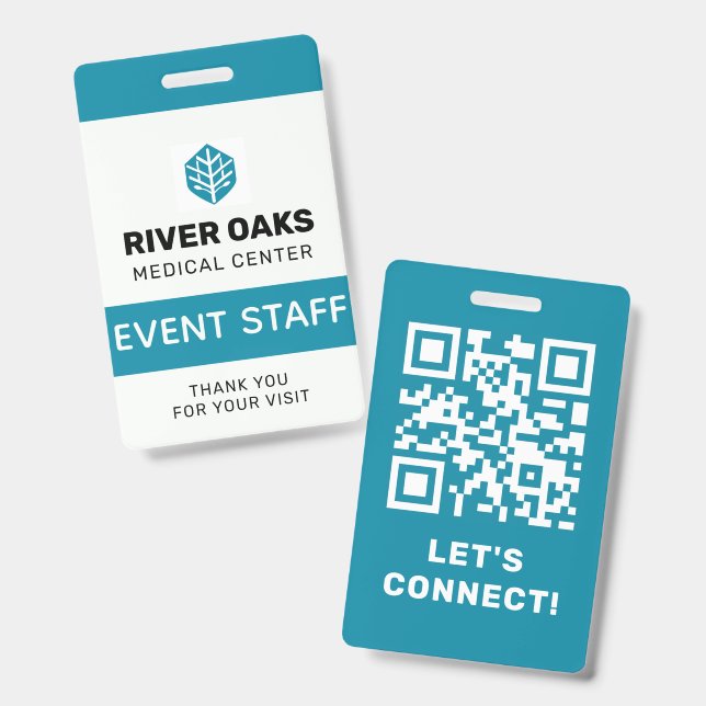 Event-Mitarbeiter-ID Ausweis (Vorder- & Rückseite)