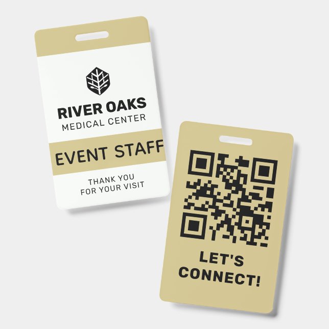 Event-Mitarbeiter-ID Ausweis (Vorder- & Rückseite)
