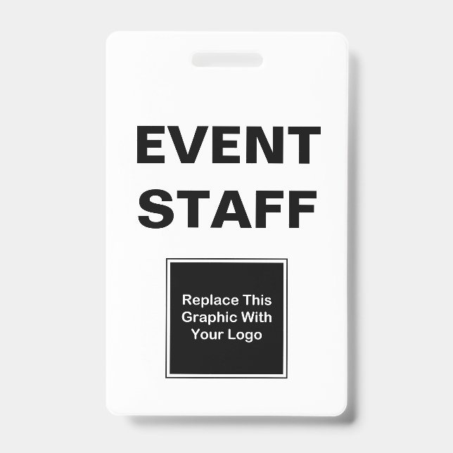 Event-Mitarbeiter-ID Zwei-Image-Design-Abzeichen Ausweis (Vorderseite)