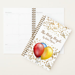 Event Party Planer Ballons und Gold Confetti