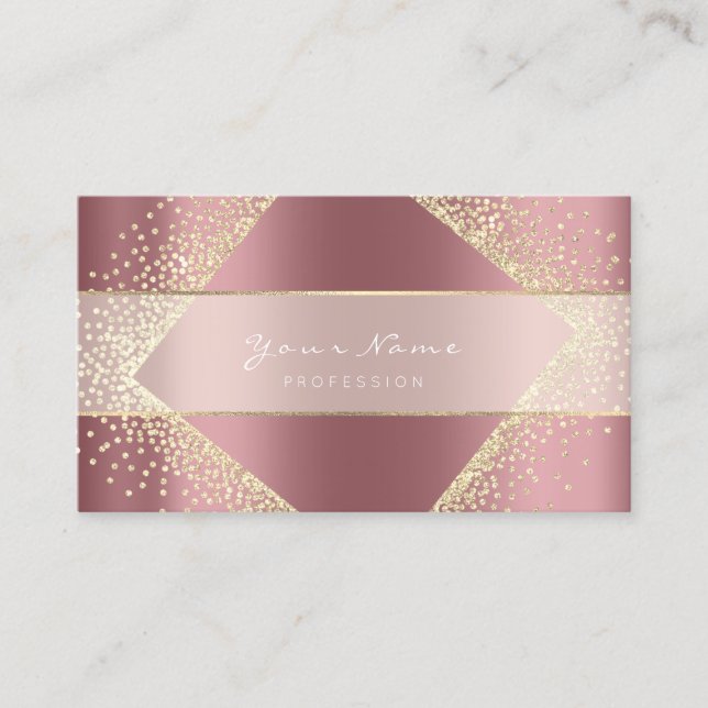 Event-Planer Blogger Rose Gold Floral Crystals Visitenkarte (Vorderseite)
