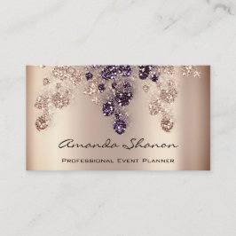 Event-Planer Couch QrCode Foto Logo-Rose Gold Visitenkarte