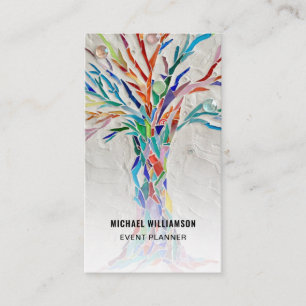 Event-Planer - farbenfrohe QR-Code-Visitenkarte Visitenkarte