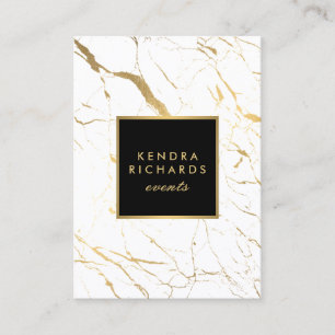 Event-Planer für White und Gold Marmor Grosser Visitenkarte