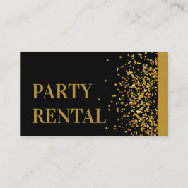 Event Planer Party Verleih von Tableware Gold Glit Visitenkarte