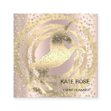 Event Planer Rose Unicorn Gold Glitzer
