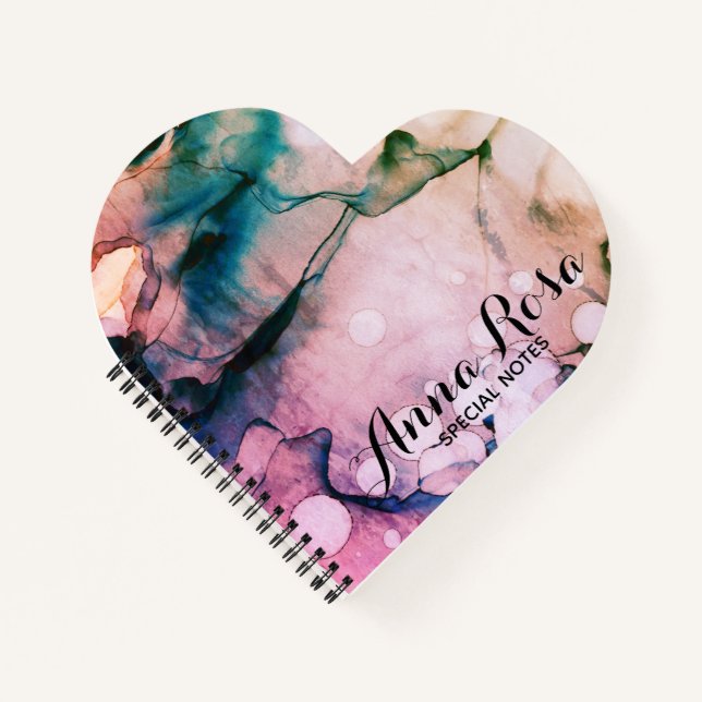 *~* Event Planner Chic Artistic Girly Heart Liebe Notizbuch (Vorderseite)