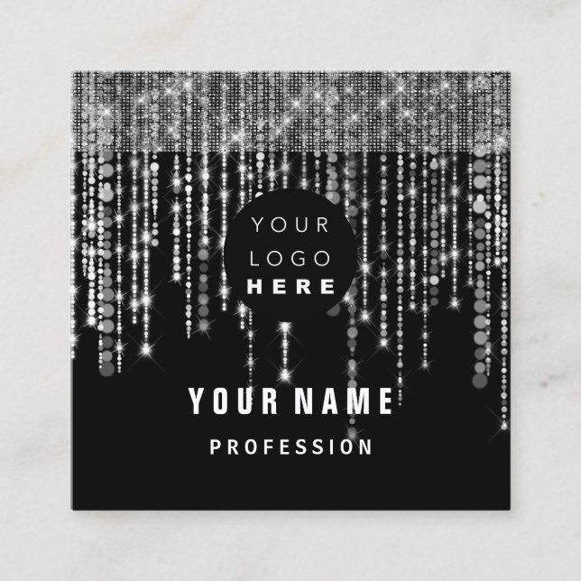 Event-PLANNER Einzigartiges Eyeash-Logo VIP Quadratische Visitenkarte (Vorderseite)