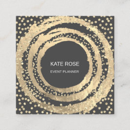 Event Planner Music Media Fashion Blogger Grau Quadratische Visitenkarte