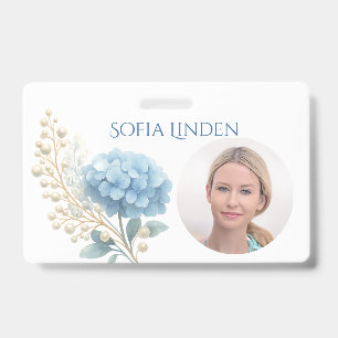 Event Stylist Puderblaue Hortensie Wasserfarbe Ausweis