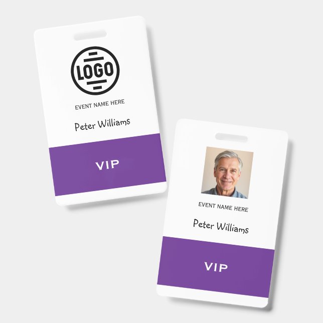Event-VIP-Foto-ID-Ausweis-Pass Ausweis (Vorder- & Rückseite)