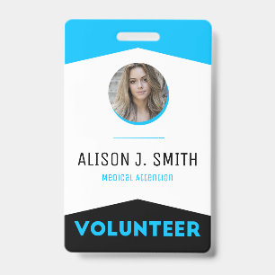 Event Volunteer Modernes Abzeichen Ausweis