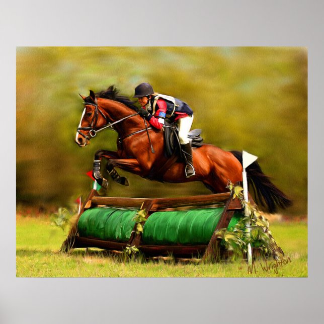 Eventer - Pferdekunst Poster (Vorne)