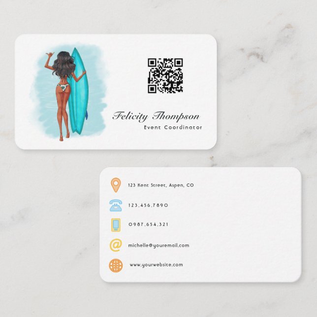 Eventkoordinator QR-Code Visitenkarte (Vorne/Hinten)