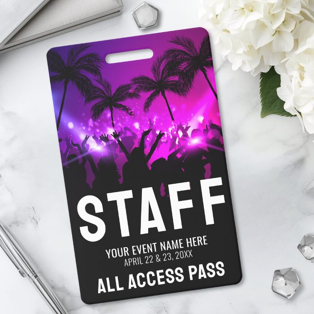 Eventpersonal Backstage-Pass Ausweis (Event Staff Backstage Pass Badge)