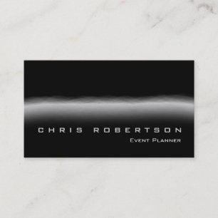 Eventplaner Black Gray Trendy Business Card Visitenkarte