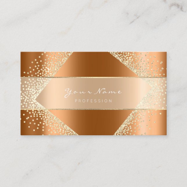 Eventplaner Blogger Honey Gold Floral Crystals Visitenkarte (Vorderseite)