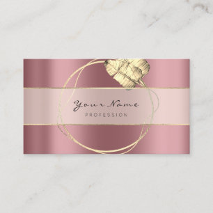 Eventplaner Blogger Rose Gold Floral Beauty Visitenkarte