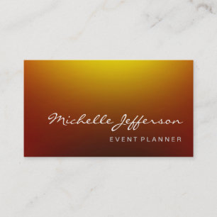 Eventplaner Browny Red Yellow Business Card Visitenkarte