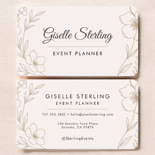 Eventplaner Floral Visitenkarte