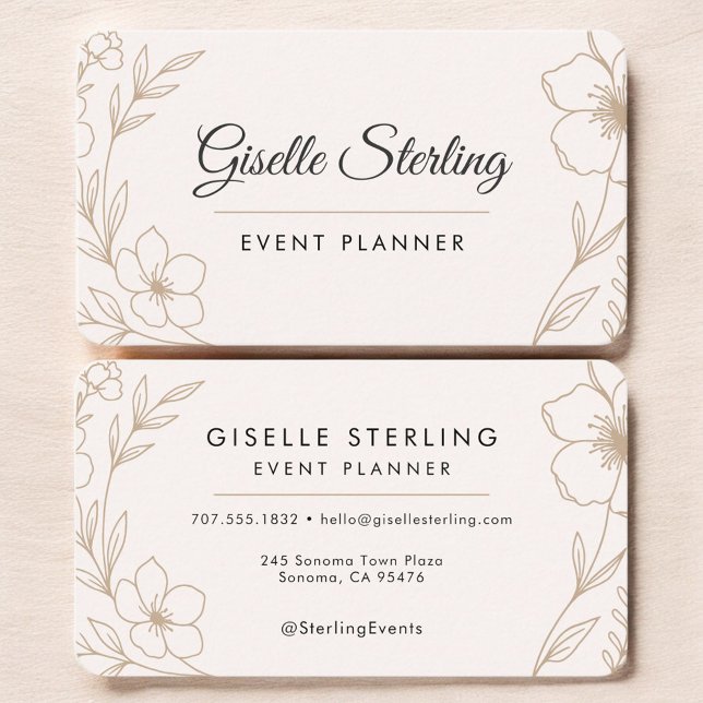 Eventplaner Floral Visitenkarte (Von Creator hochgeladen)