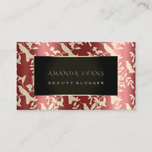 Eventplaner Makeup Burgundy Gold Humming-bird Terminkarte