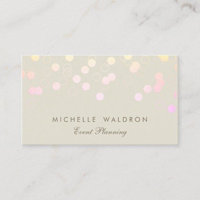Eventplaner Rainbow Confetti Business Card Visitenkarte (Vorderseite)
