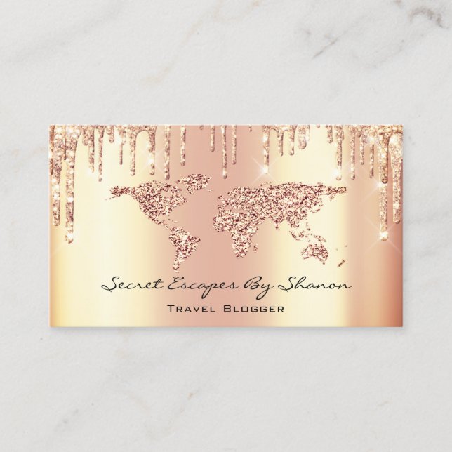 Eventplaner Reiseblogger Hochzeit Luxus-Tropfen Visitenkarte (Vorderseite)