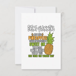 Eventplaner sind wie Ananas. Dankeskarte