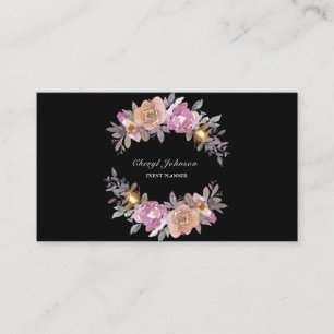 Eventplaner Watercolor Floral Business Card Visitenkarte