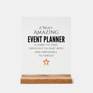 Eventplaner-Würdigung Acrylschild