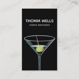 Events Barkeeper Martini Visitenkarte