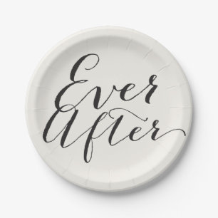 Ever after Classic Script Chic Calligrafy Wedding Pappteller