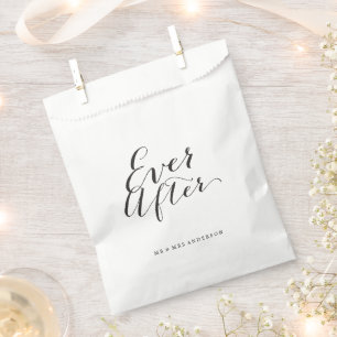Ever after Script Chic Calligrafy Name Wedding Geschenktütchen
