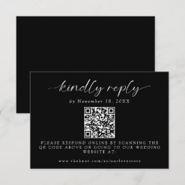 Ever after Wedding Minimal QR Code Kindly Antwort 