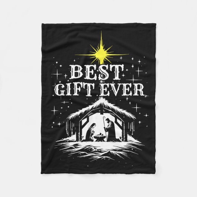 Ever Christmas Cool Jesus Nativity Scene Christian Fleecedecke (Vorderseite)