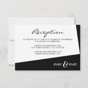 Ever & Ever Black Angle - Empfang Einladung