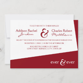 Ever & Ever Burgundy Angle - Einladung zur Hochzei
