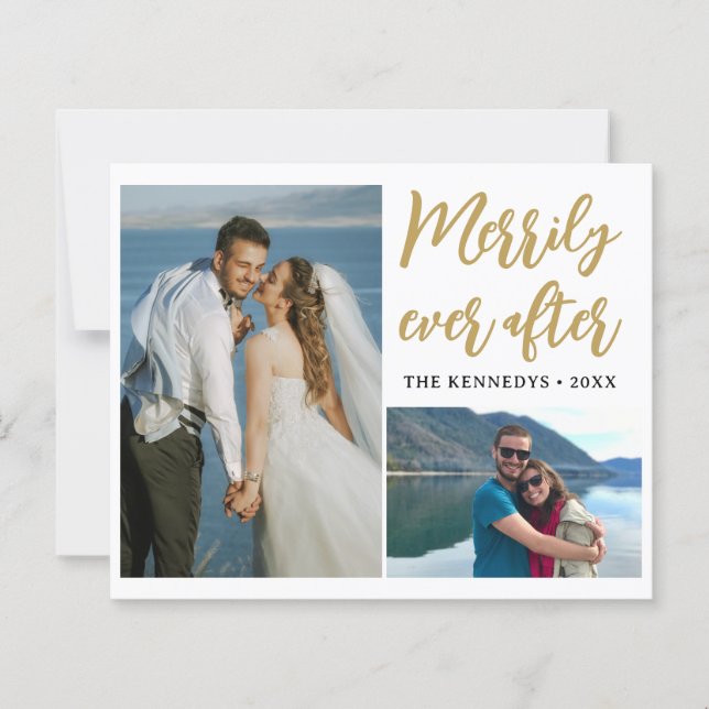 Ever nach 2 Fotos Hochzeitsankündigung (Vorderseite)