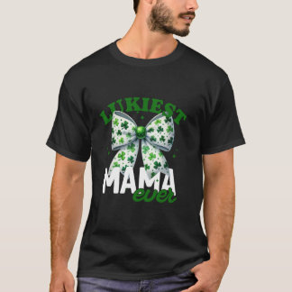 Ever St Patrick's Day Coquette Bow Kleeblatts T-Shirt