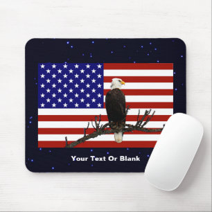Ever Vigilant Bald Eagle Mousepad