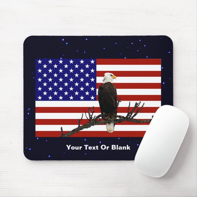 Ever Vigilant Bald Eagle Mousepad (Mit Mouse)