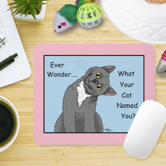 Ever Wonder Neugierig Cat Blue Mousepad (Von Creator hochgeladen)