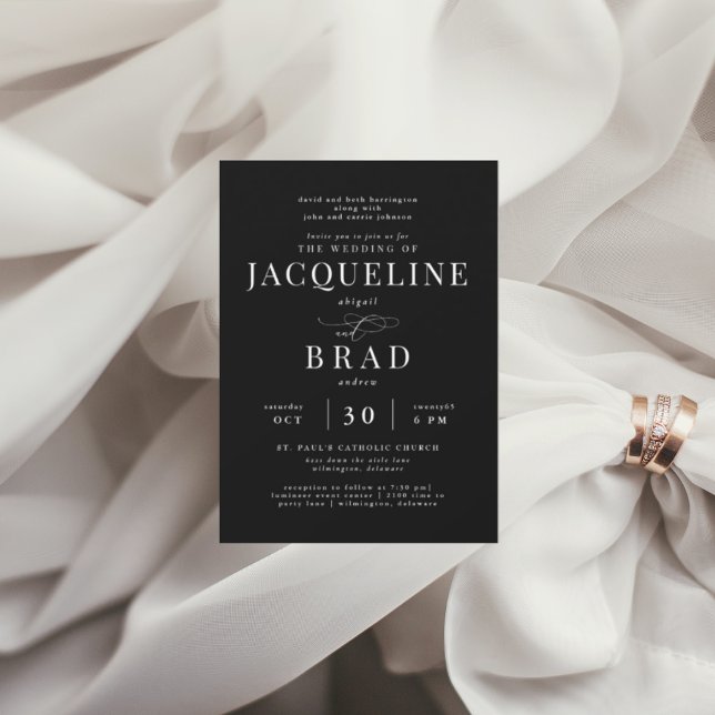 Ever Yours Black Elegant 2 Veranstaltungsort Elter Einladung (Von Creator hochgeladen)