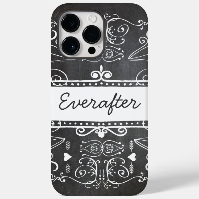 Everafter Chalkboard Typografie Art Case-Mate iPhone Hülle (Rückseite)