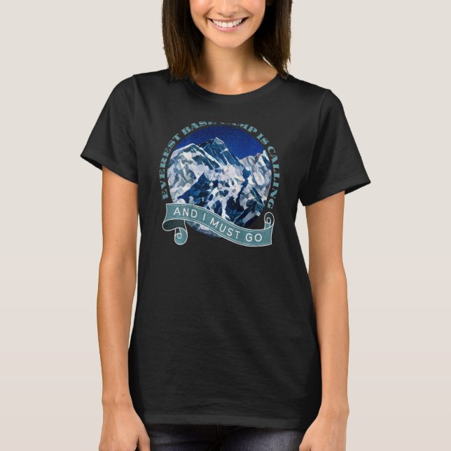 Everest Base Camp Nepal Retro Himalayas Mountain T-Shirt (Vorderseite)
