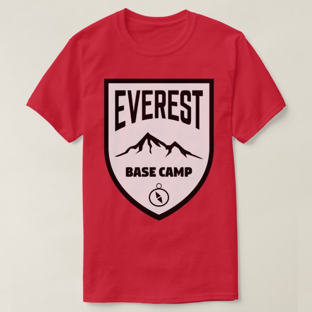 Everest Base Camp Schild Schwarz-Weiß Classic T T-Shirt (Design vorne)